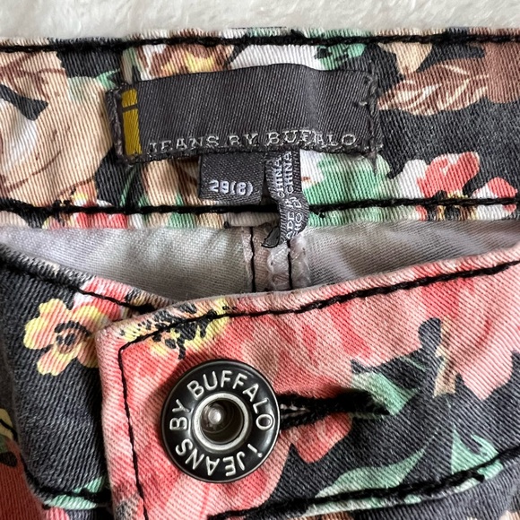 ⚡️Jeans By Buffalo EUC Skinny Jeans Floral Print Low Rise Jeans Denim Pants - Picture 4 of 5